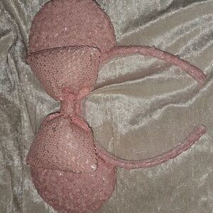 Pink Sequin Mickey Ears Headband